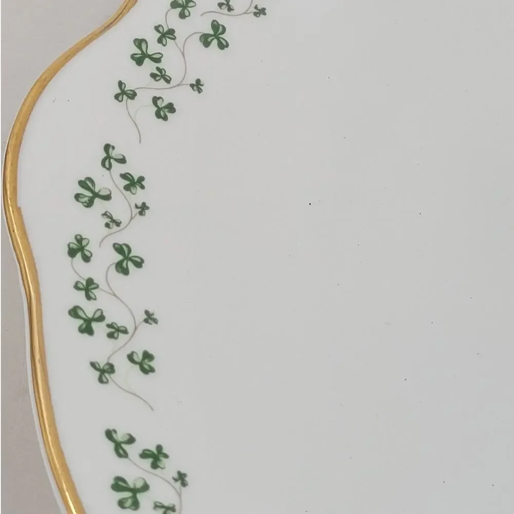 Royal Tara Shamrock Dessert Plates with Serving Platter Irish China‎ cottagecore